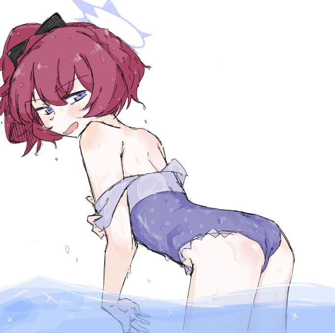 過酷な絵チャ産の水着イロハ#ブルアカ #ブルーアーカイブ #棗イロハ 