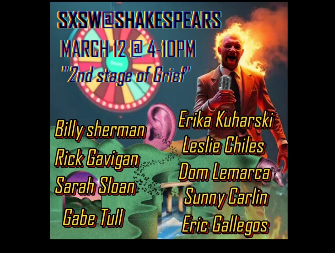 Performing stand up comedy with the homies in Austin, TX. tonight during South By. 
Come through for a ton of laughs and beer and fent heads.