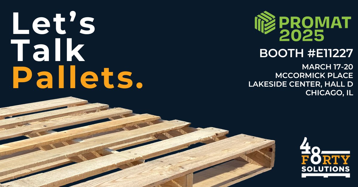 Join us from March 17-20 at Booth #E11227 to talk pallets at this year's ProMat 2025! We look forward to seeing you there! #ProMat2025 #supplychainsolutions #tradeshow