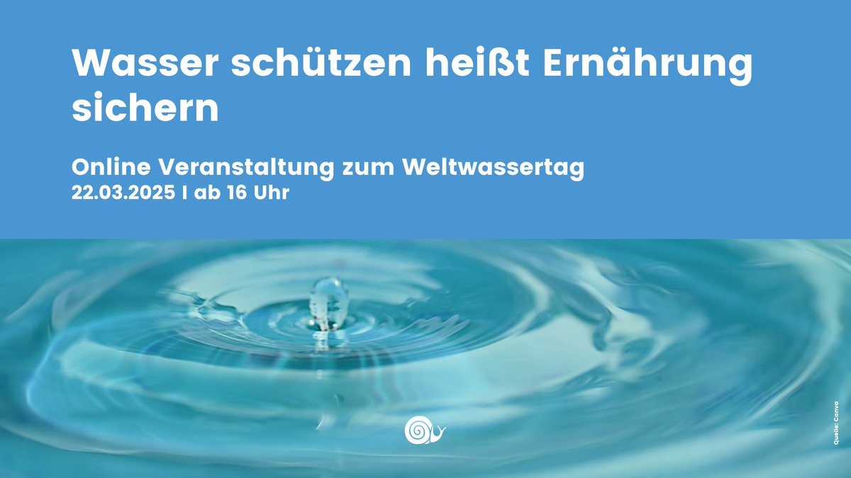#Wasser ist die Grundlage unseres Lebens. Ohne Wasser gibt es keine gesunden #Ökosysteme, keine #Landwirtschaft und keine #Nahrung. Anlässlich des Weltwassertages am Samstag, den 22. März 2025 laden wir euch zu einer Online-Veranstaltung ein!

slowfood.de/aktuelles/2025…