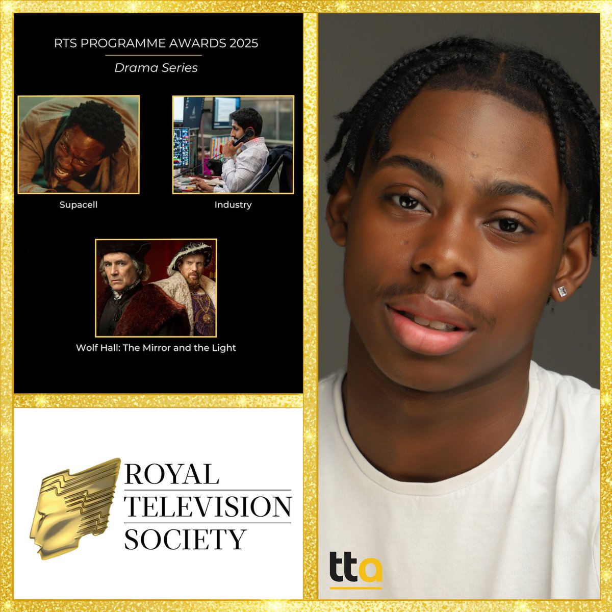 ttaadults's tweet image. Supacell starring our amazing KY-MANI CARTY is up for an award for ‘Best Drama Series’ at the ‘Royal Television Society Awards’ 2025!💥

#tta #ttaadults #supacell #royaltelevisionsocietyawards