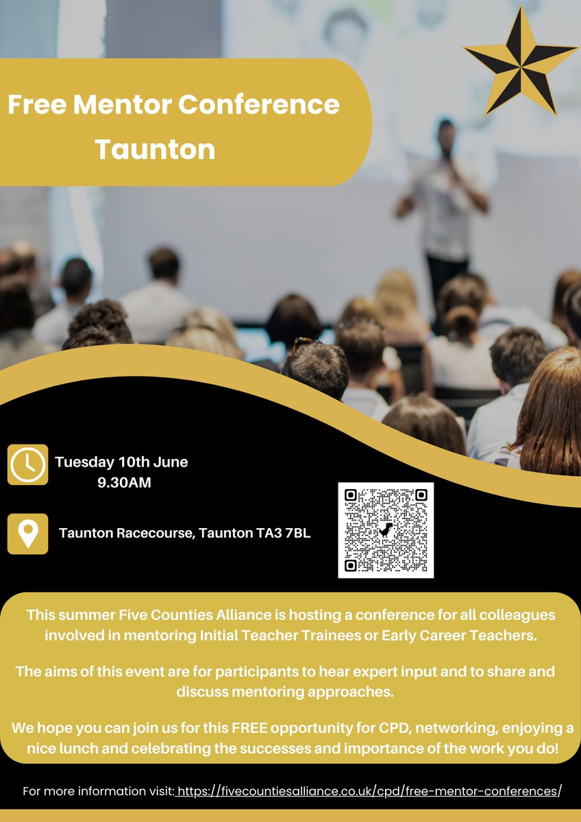 This summer, Five Counties Alliance is hosting a ⭐️FREE⭐️ conference for all colleagues involved in mentoring Initial Teacher Trainees or Early Career Teachers.