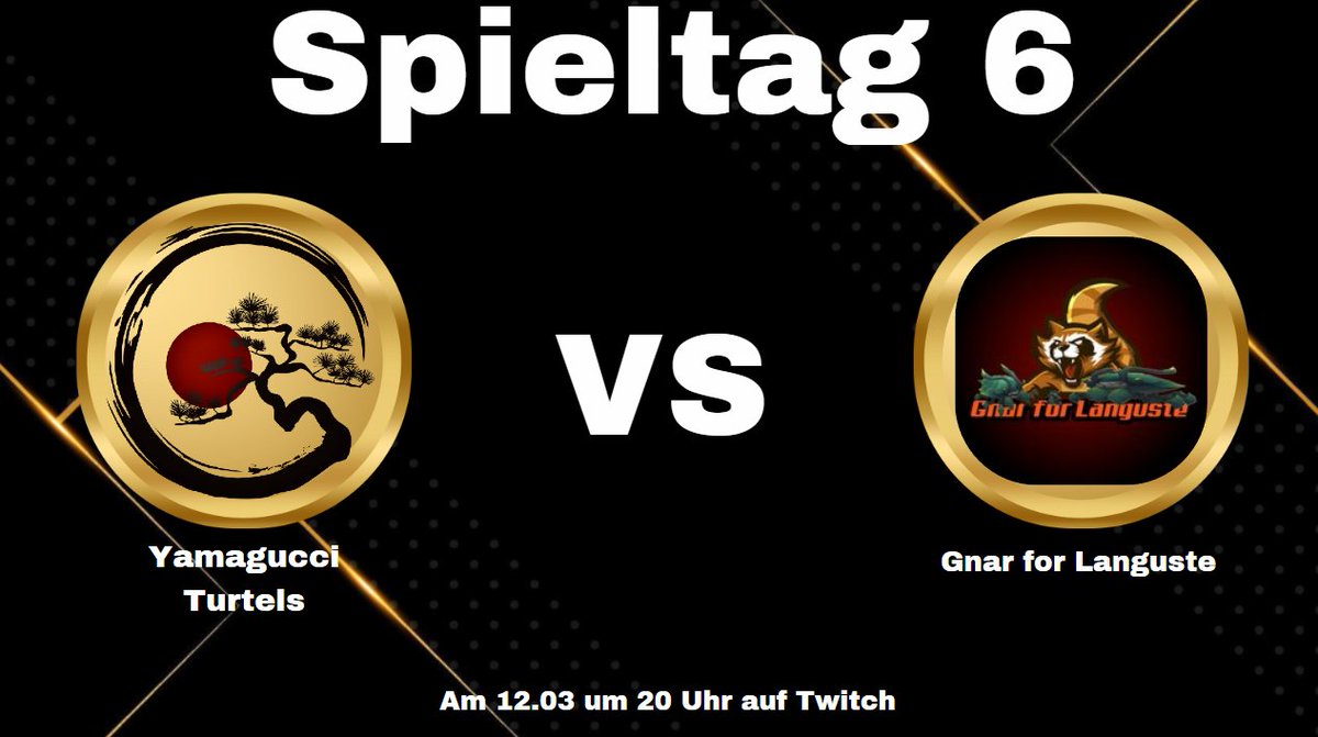 Heute spielen unsere Turtels gegen Gnar for Languste!
Seid dabei:
twitch.tv/yamagucci_gami…