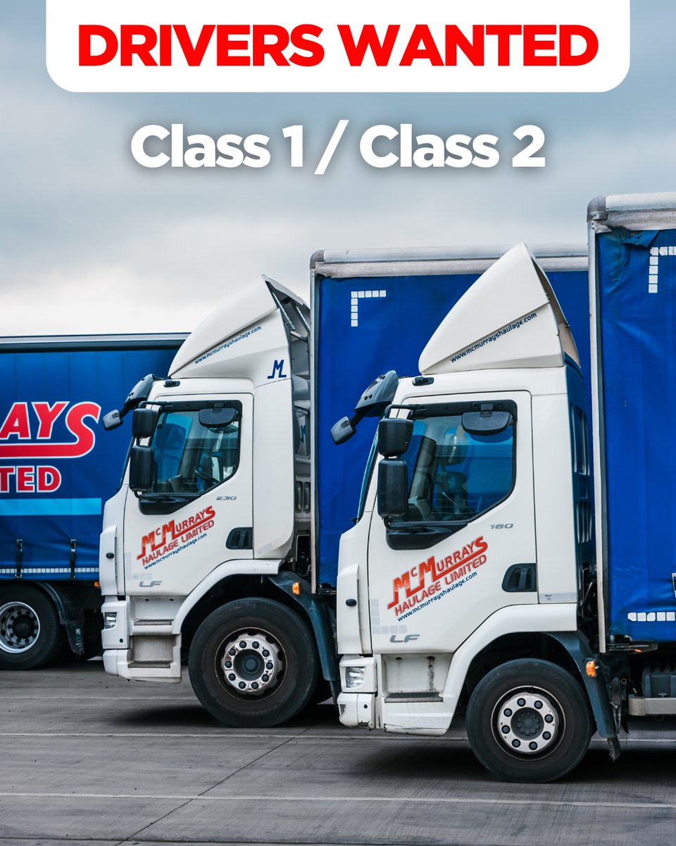 🚨 Hey! Are you a Class 1 or 2 driver looking for a new job? 

If you are interested in taking the next step in your career, please let us know! 

Please follow the below link to apply ⬇️

mcmurrayshaulage.com/job-applicatio…