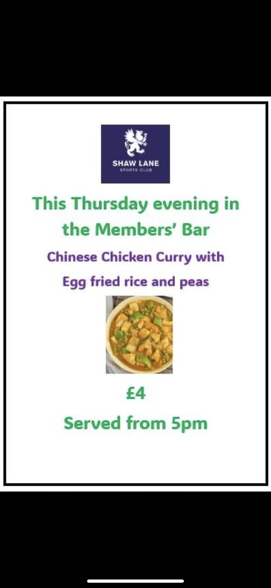 Shaw Lane Foundation (@shawlanesports) on Twitter photo Tomorrow’s home cooked meal is Chinese Chicken Curry. Leave the cooking and cleaning to us. School vouchers are eligible. #affordablefood #whatsfortea <a href="/holyroodcps/">Holy Rood CPS</a> <a href="/JosephLockePS/">Joseph Locke Primary</a> <a href="/BarnsleyRUFC/">Barnsley RUFC</a> <a href="/barnsley1862/">Barnsley Woolley MCC</a> <a href="/barnsley_squash/">Barnsley Squash & Racketball Club</a> Tomorrow’s home cooked meal is Chinese Chicken Curry. Leave the cooking and cleaning to us. School vouchers are eligible. #affordablefood #whatsfortea <a href="/holyroodcps/">Holy Rood CPS</a> <a href="/JosephLockePS/">Joseph Locke Primary</a> <a href="/BarnsleyRUFC/">Barnsley RUFC</a> <a href="/barnsley1862/">Barnsley Woolley MCC</a> <a href="/barnsley_squash/">Barnsley Squash & Racketball Club</a>