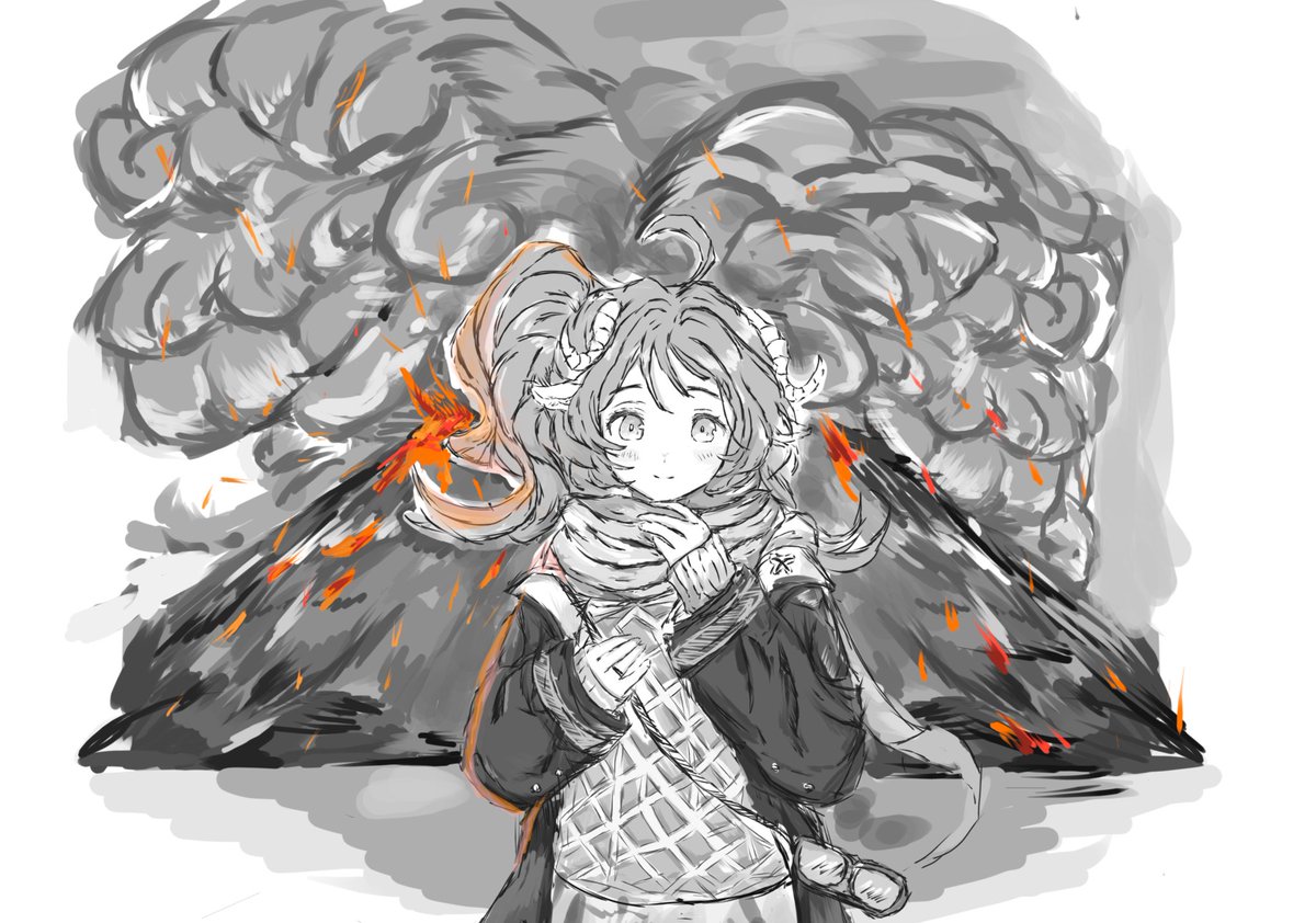 艾雅法拉与火山
#エイヤフィヤト
#Arknights
#アークナイツ
#艾雅法拉
#Eyjafjalla