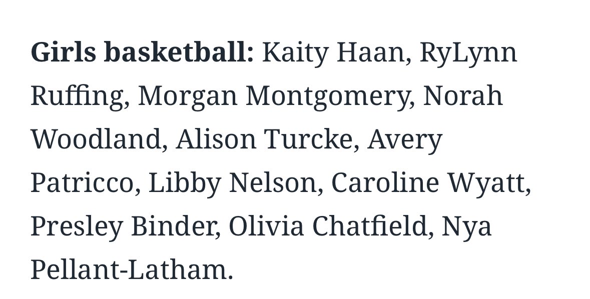 Congrats to our Girls Bball players for achieving Academic All-Conference Awards!!!  Hats off to these amazing Brave!  🎩