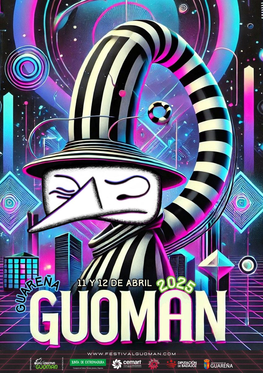 💠 ¡Lo estabais esperando!... Este es el cartel Oficial del Festival #Guoman2025 que se celebrará los días 11 y 12 de abril en #Guareña.

En los próximos días lanzaremos el cartel de conciertos y toda la programación de actividades.

¡Permaneced atent@s.

#visitaGuareña