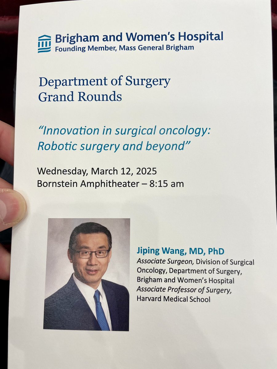 Dario Callegaro (@dcallemd) on Twitter photo Inspiring Grand Rounds at <a href="/BwhSurgOncology/">BWH Surgical Oncology</a> by <a href="/JipingWangMD/">Jiping Wang</a> on advancing #roboticsurgery in #surgicaloncology and #sarcoma. A new #mindset, #teamwork, and enhanced skills are key to pushing limits and improving patient outcomes! Inspiring Grand Rounds at <a href="/BwhSurgOncology/">BWH Surgical Oncology</a> by <a href="/JipingWangMD/">Jiping Wang</a> on advancing #roboticsurgery in #surgicaloncology and #sarcoma. A new #mindset, #teamwork, and enhanced skills are key to pushing limits and improving patient outcomes!