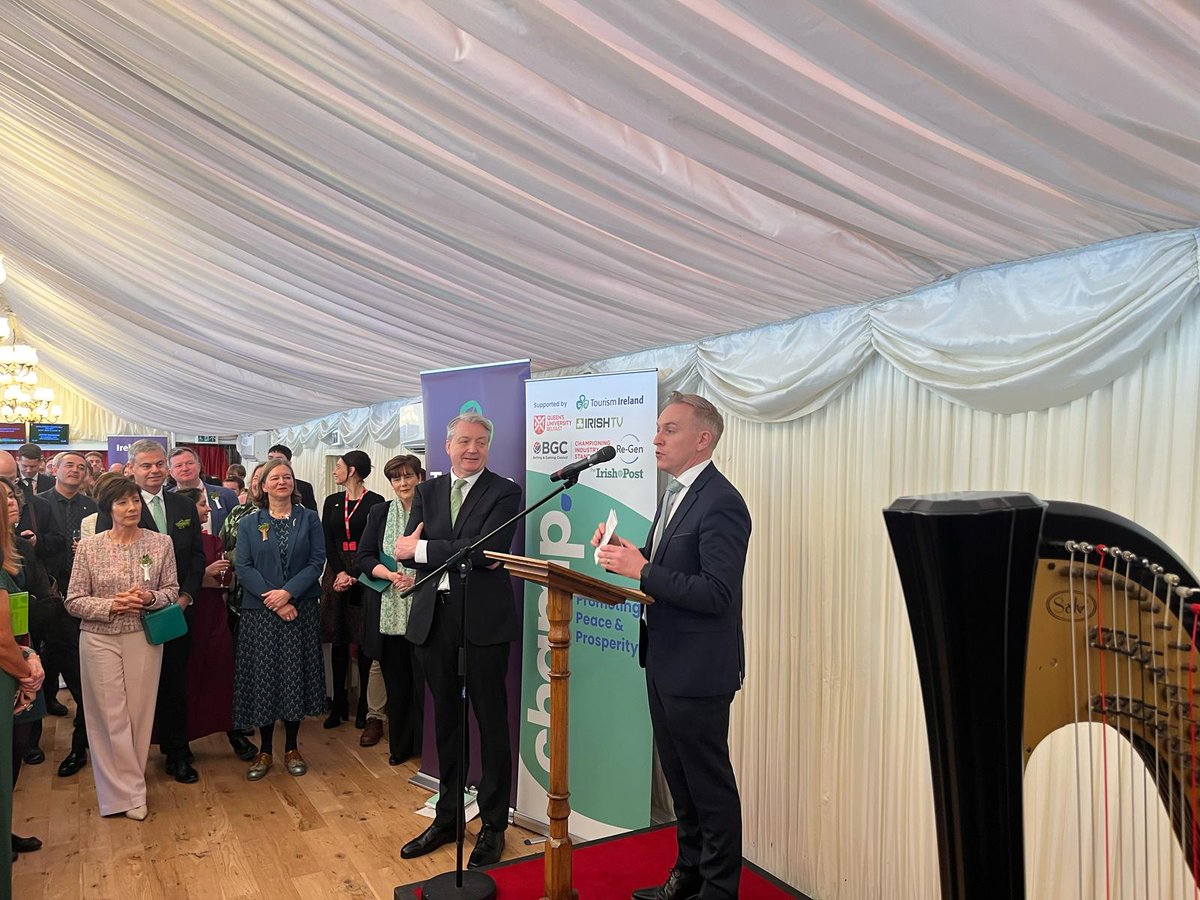 Image shows Dr Ryan Feeney delivering a speech at the CHAMP event.