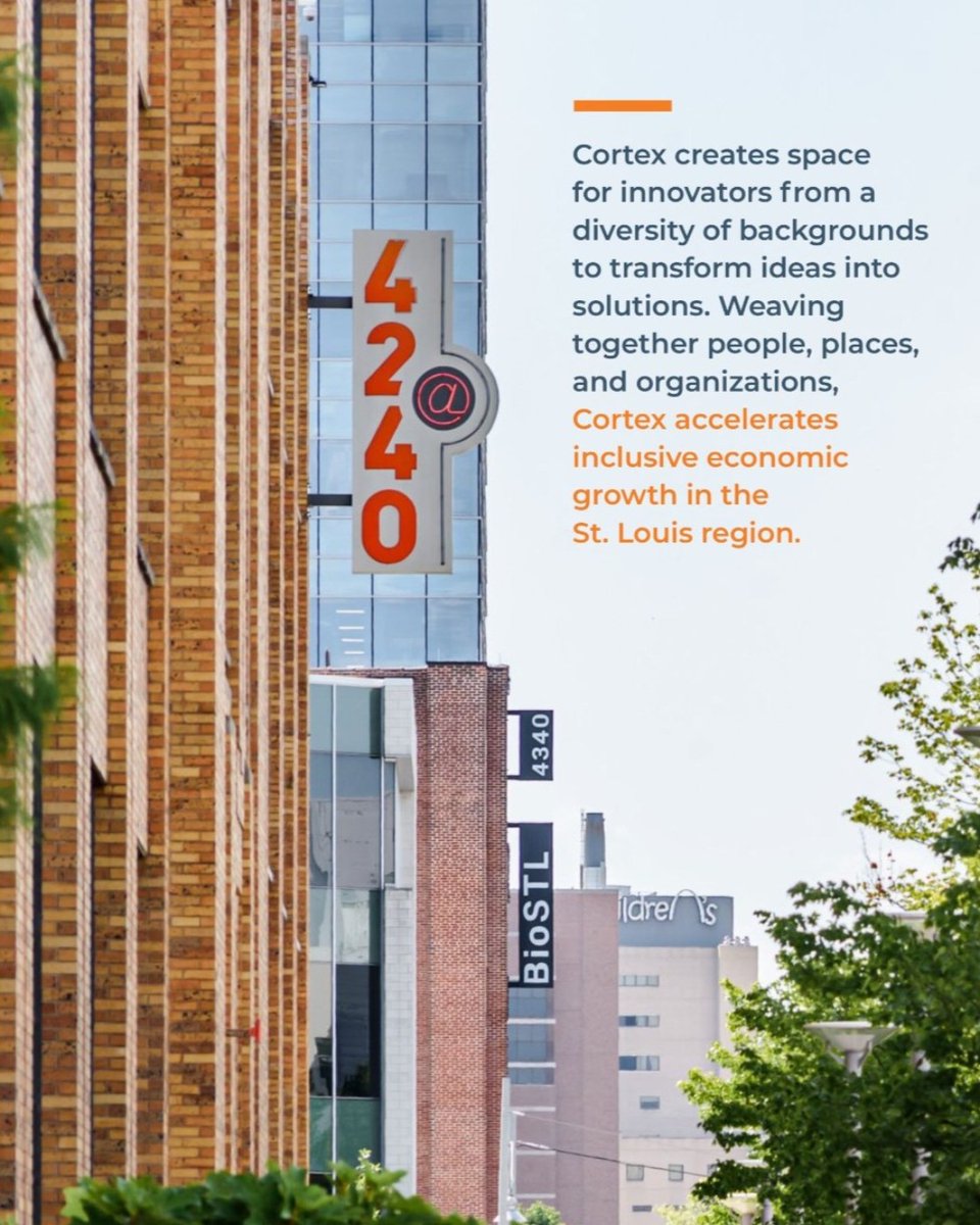 A snapshot of Cortex, where we are committed to driving innovation, economic growth, and opportunity -- building a brighter future for the St. Louis region. View more of the 2024 Impact Report: cortexstl.org/impactreport