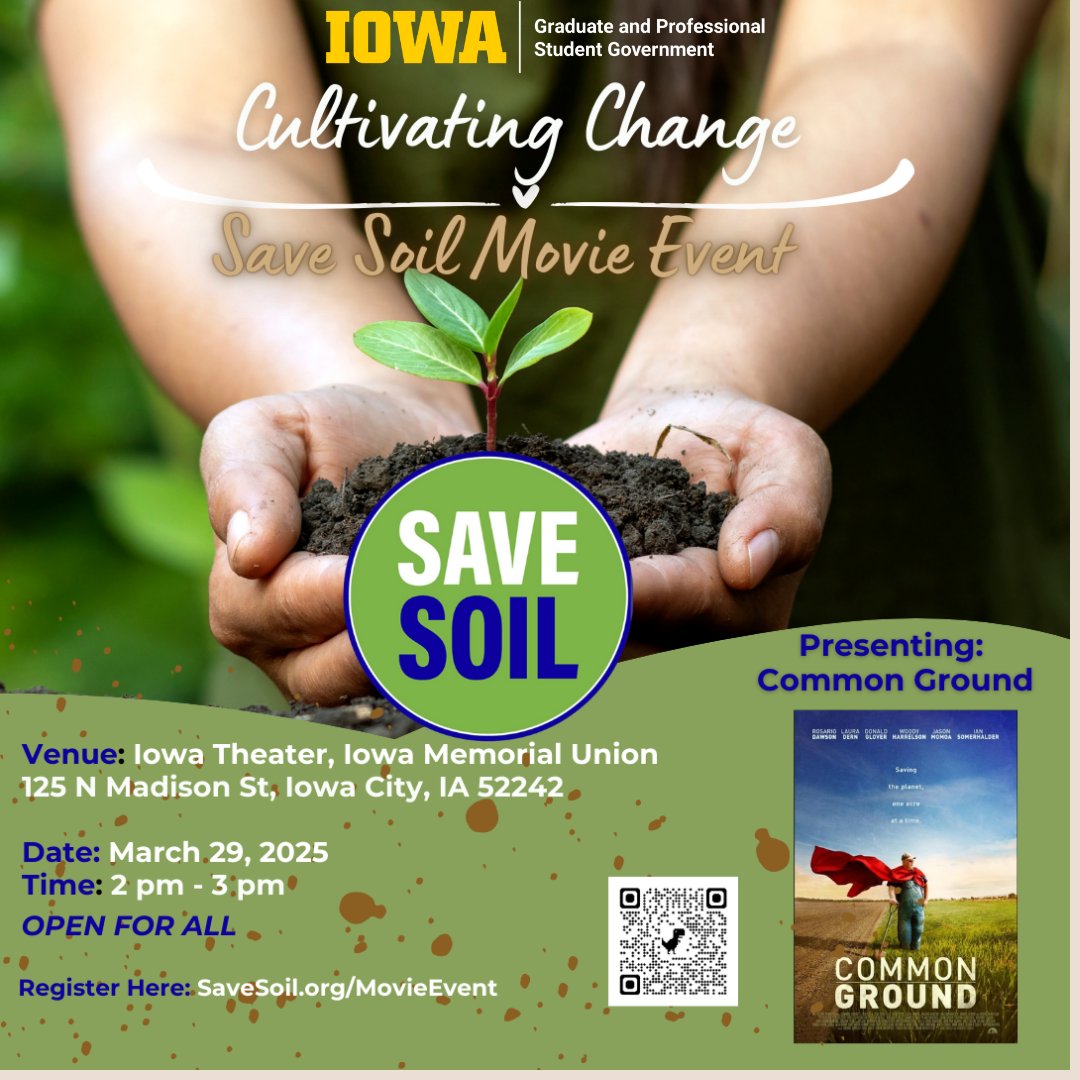 Save the Soil! Enjoy the free movie on March 29th at IMU!