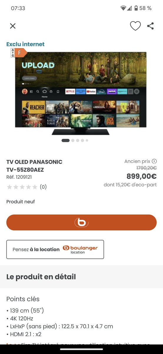 Hello <a href="/ppgarcia75/">PP Garcia / PP World (OFFICIEL)</a> et la commu. Je vous partage ce bon plan. Un tv oled à ce prix là c'est incroyable. Je l'ai acheté de mon côté. Pas vu de Test pour ce tv sur ta chaîne ppworld mais je pense pas être déçu.