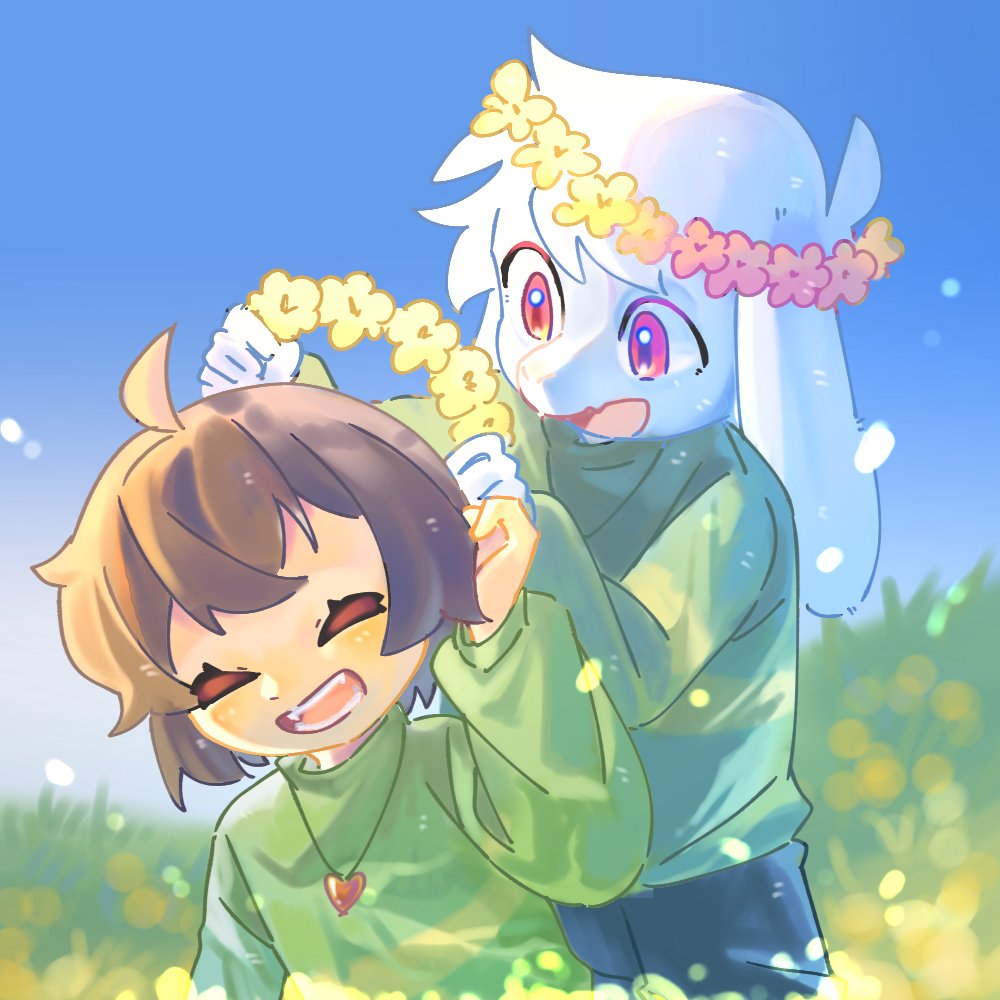 122426mq's tweet photo. If time could stay here forever…… #chasriel #undertale https://t.co/tOgUCKKTmg