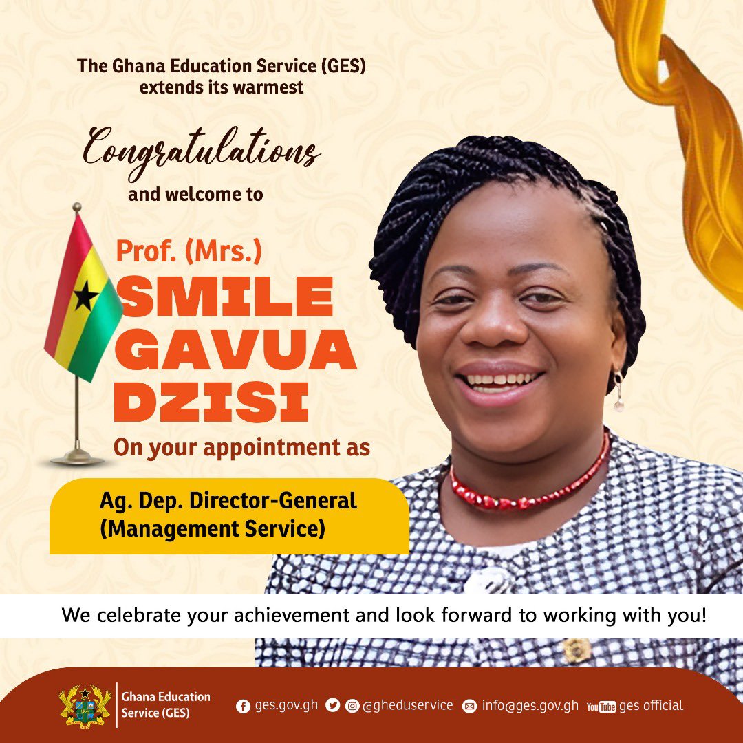 Welcome to GES Professor Dzisi !