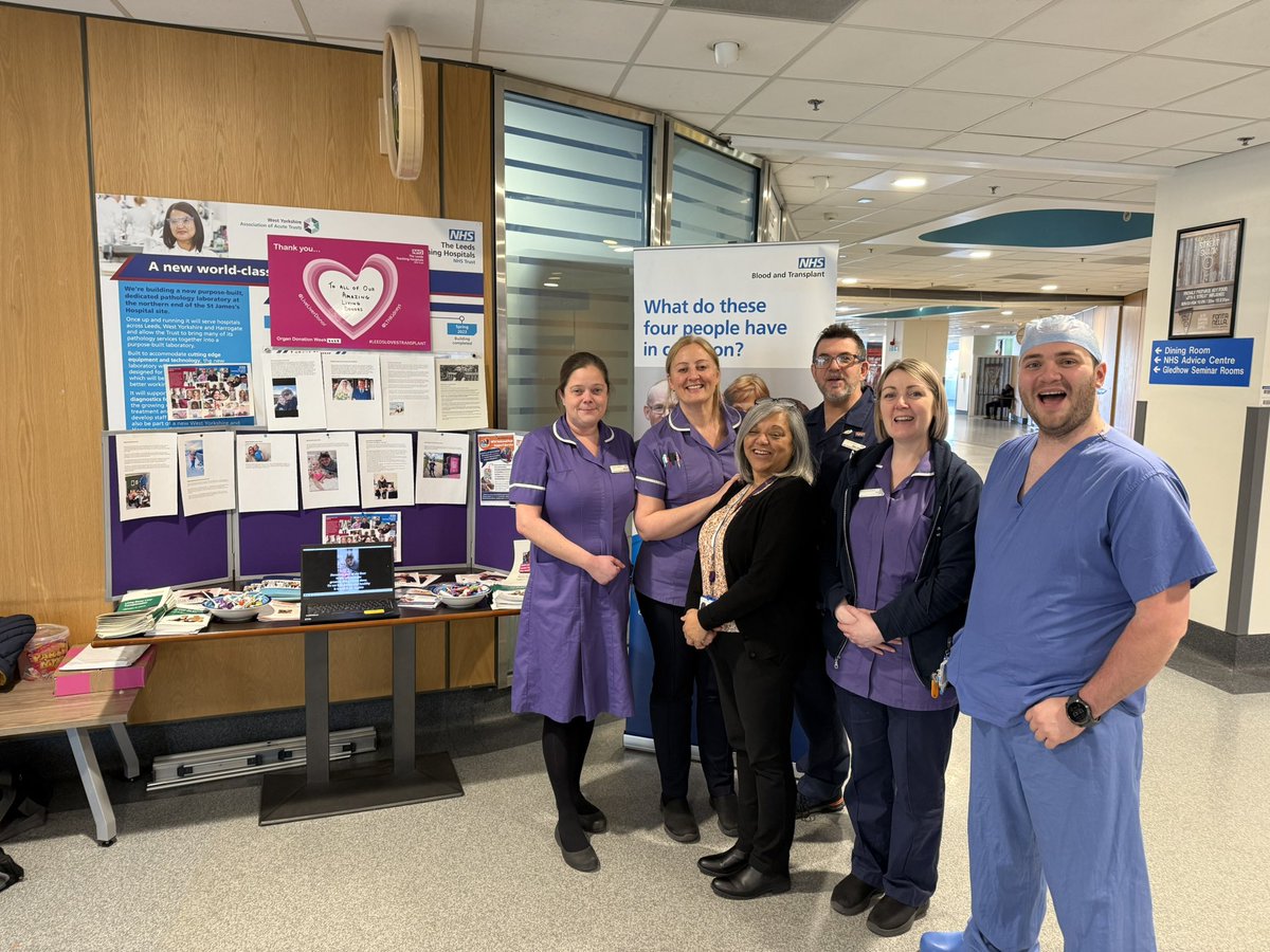 Leeds Liver Transplant and Hepatology (@leeds_liver) on Twitter photo The Live Donor Team in Gledhow Wing this afternoon, lots of interest from staff, patients & visitors. <a href="/LTHTKidneys/">Leeds Kidney Transplant</a>
<a href="/leeds_liver/">Leeds Liver Transplant and Hepatology</a> <a href="/DonateaKidneyUK/">Make Your Mark</a> <a href="/NHSOrganDonor/">NHS Organ Donation💗🫀🫁</a> <a href="/LTHTAMS/">Abdominal Medicine & Surgery</a> <a href="/LeedsHospitals/">Leeds Teaching Hospitals</a> <a href="/LTHTTheatreTri/">LTHT Theatres</a> The Live Donor Team in Gledhow Wing this afternoon, lots of interest from staff, patients & visitors. <a href="/LTHTKidneys/">Leeds Kidney Transplant</a>
<a href="/leeds_liver/">Leeds Liver Transplant and Hepatology</a> <a href="/DonateaKidneyUK/">Make Your Mark</a> <a href="/NHSOrganDonor/">NHS Organ Donation💗🫀🫁</a> <a href="/LTHTAMS/">Abdominal Medicine & Surgery</a> <a href="/LeedsHospitals/">Leeds Teaching Hospitals</a> <a href="/LTHTTheatreTri/">LTHT Theatres</a>
