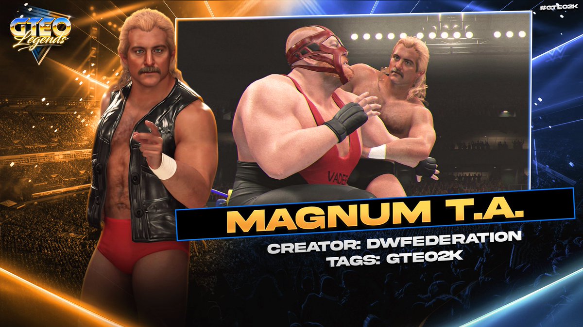 Magnum T.A. is available NOW in #WWE2K25 for PS5 and Xbox X|S ‼️

Brought to you by #GTEO2K
CAW: <a href="/DW_federation/">DWfederation</a>, <a href="/PAC_Creates/">pac パック</a> 
Moveset: <a href="/Mylaseo2K/">Mylaseo2K #GTEO2K</a> 
Graphic: <a href="/Undisputed63/">Undisputed Designs</a> 

Tags: MagnumTA, DWfederation, GTEO2K

Download him now and STAY TUNED for more content!