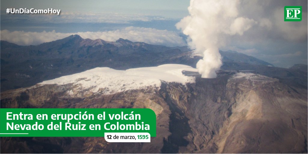 Diario_EP's tweet photo. #Undíacomohoy | Durante su erupción expulsó lapillus, una forma de tefra, y bombas volcánicas. Esta erupción estuvo precedida por un gran terremoto ocurrido tres días antes.
#Efemérides #DiarioEP https://t.co/wEZlBOvePZ