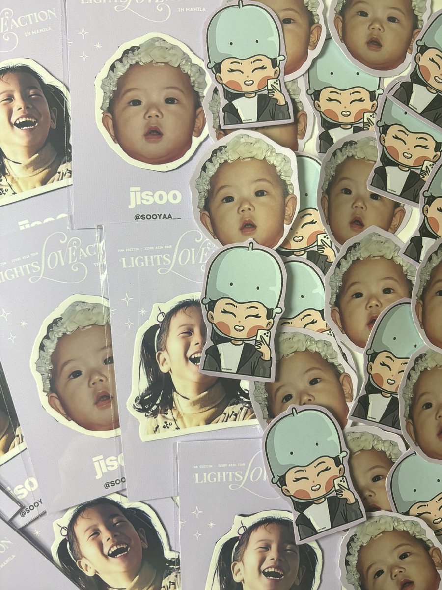 JISOO ASIA TOUR “LIGHTS, LOVE, ACTION IN MANILA” FREEBIES

- Baby Chu Magnet &amp; Waterproof sticker
- limited qty  | 1:1 
- rt &amp; like 
- open for trade just dm! :)

See yahh 💜

#JISOOinMANILA 
#LIGHTSLOVEACTIONinMNL