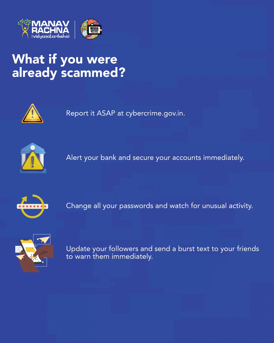 MediaShala_'s tweet photo. What's the latest scam you've encountered? Share your story and alert others from falling for it.
#Allthingsinformation #mediashala #scamwatch #digitalawareness #internetsecurity #medialiteracy #stayinformed #staysafe https://t.co/IjGxr7iRVN