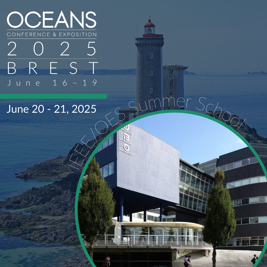 Join the IEEE-OES Summer School in Brest (June 20-21) for expert-led sessions, networking, and more!
Applicants must be an author/co-author of 1 or more papers selected for the OCEANS 2025 program &amp; registered to attend the conference. 
Apply by March 28! ow.ly/5AlG50VguMB
