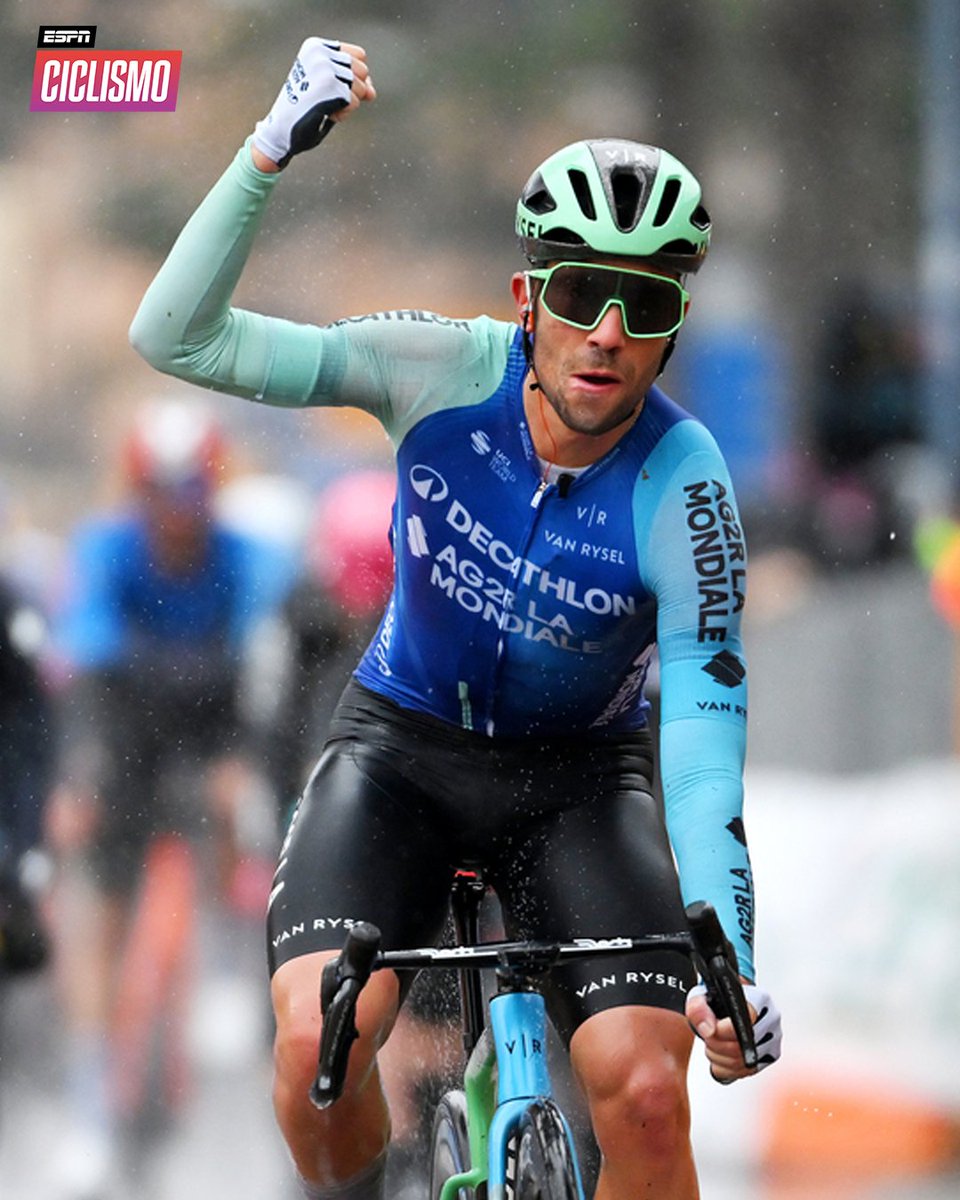 ESPNCiclismo's tweet photo. Andrea #Vendrame ganó la tercera etapa de la #TirrenoAdriatico. Tom #Pidcock y Romain #Gregoire completaron el podio. ⚡
🇮🇹 #Ganna sigue líder de la general. https://t.co/OmKHF3f35n