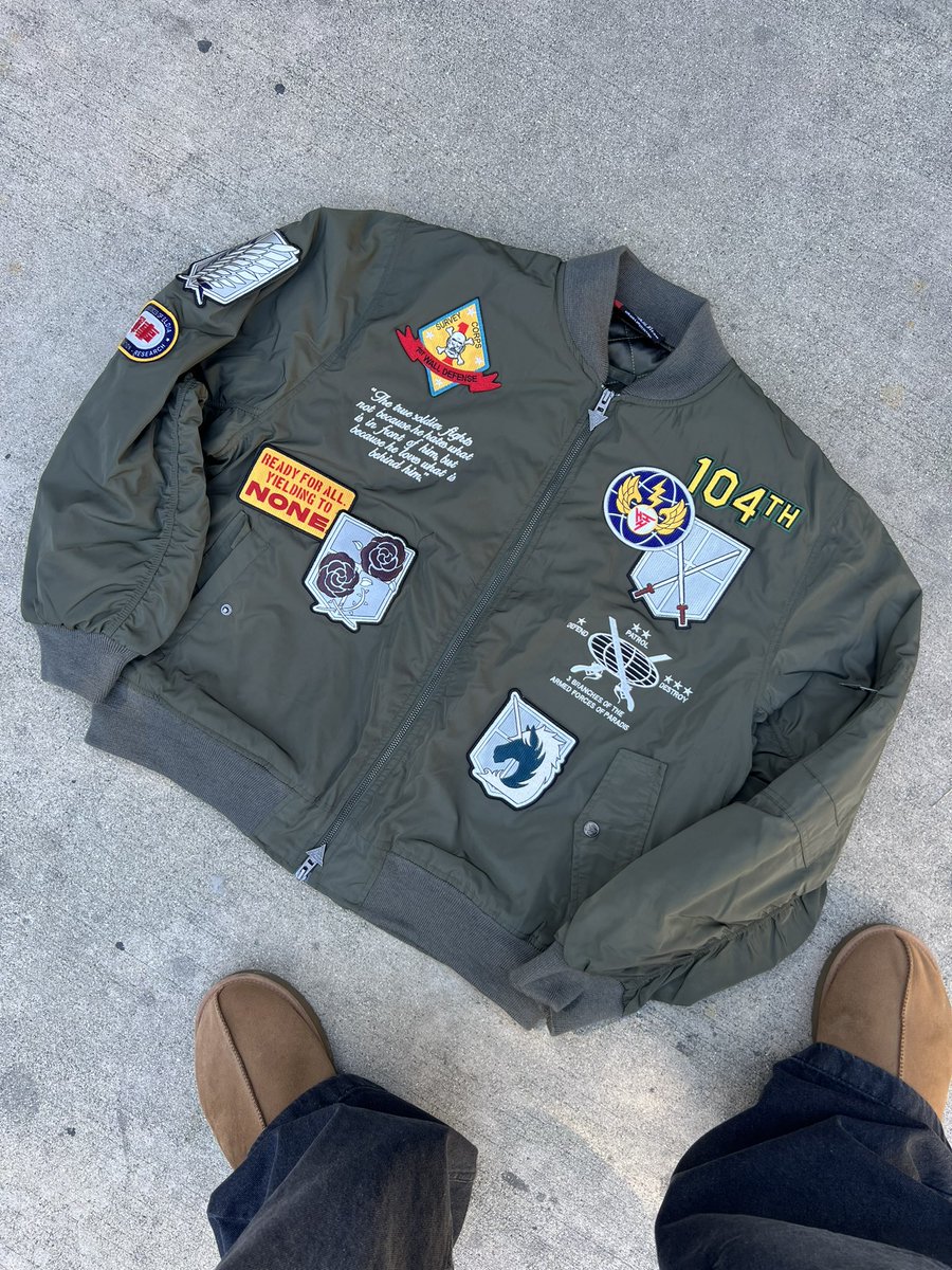 hypland's tweet photo. Scout Regiment Bomber Jacket https://t.co/OsVMj88ccp