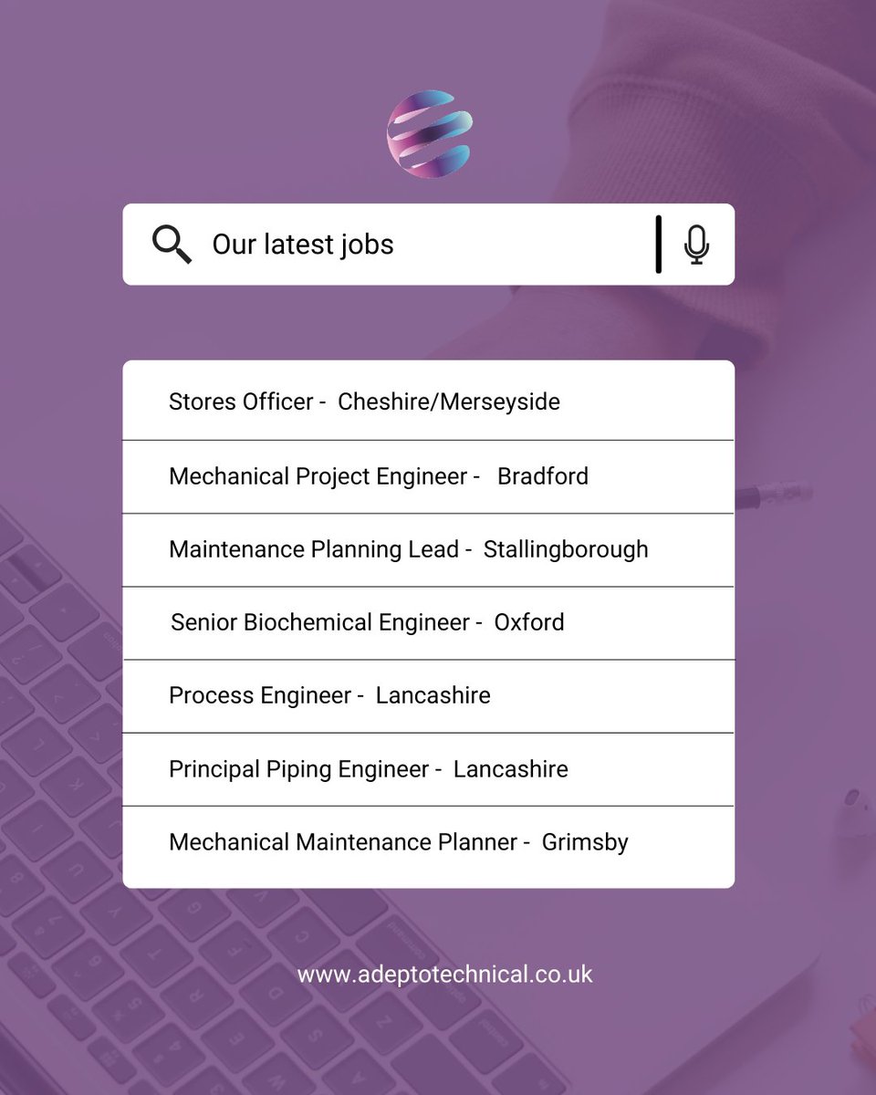 We’re hiring for exciting roles across the UK!  

Check out our latest opportunities: buff.ly/uTCNIhk 

#HiringNow #JobSearch #CareerOpportunities