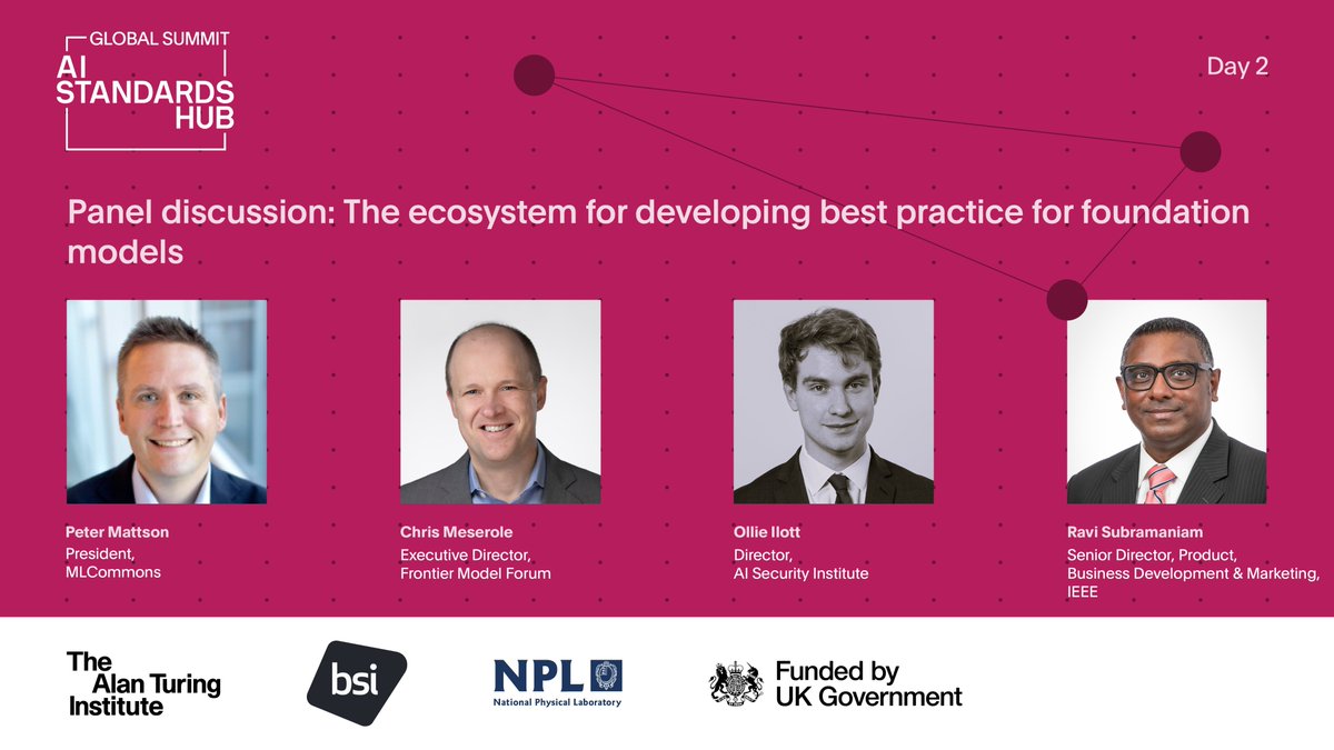 Our first panel on 18 March will set the scene for the second day of our Global Summit by examining the ecosystem for developing best practice for foundation models.

Full agenda and sign-up for the livestream: bit.ly/4iswkqN