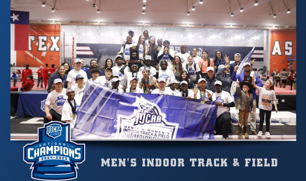 What a time to be at South Plains College, Home of Champions🏆

Track just won the Indoor National Championship.
Both Men’s &amp; Women’s Bball won the WJCAC and play in the Regional Tournament this week and are ranked Nationally!

Good luck Texans &amp; Lady Texans!

#NJCAA #JUCOPRODUCT