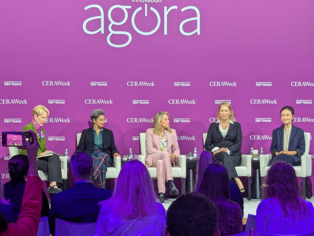 SamaBilbao's tweet photo. This week, @WorldNuclear is proudly attending @CERAWeek, the largest and most influential energy event in the USA, in Houston, Texas. It was an honour to participate in a panel this morning on Women Leaders Accelerating Cleantech and Sustainability, alongside incredible leaders. https://t.co/S8aFJ03CFl