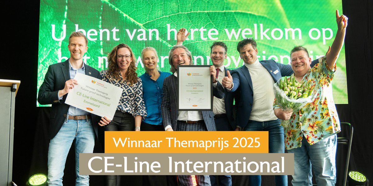 🎉🏆 Gefeliciteerd! CE-Line International wint de Themaprijs Future-proof Technologies! 🌱
