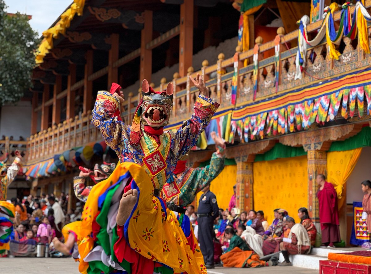 Hello from #Bhutan, where I have the pleasure of attending one of their famous festivals and hiking for two weeks.