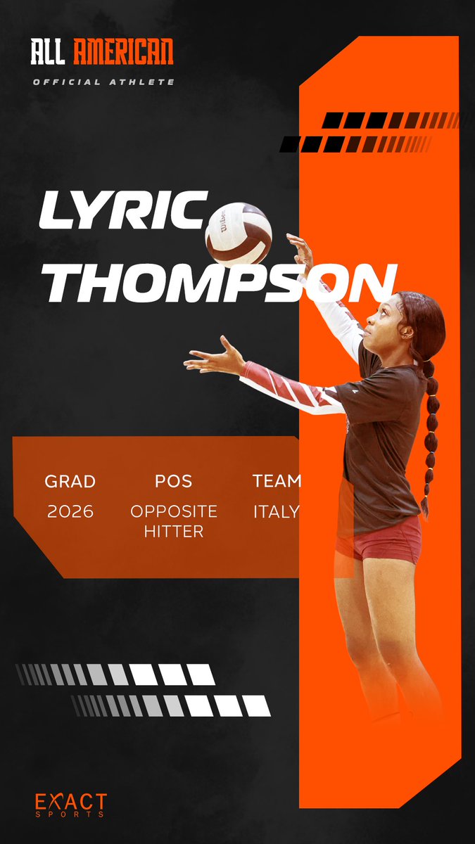 Lyric Thompson (@lyricthompson_) on Twitter photo I’m super thrilled to announce that I have been chosen to be apart of the “All American Team”. Thank you <a href="/EXACTSports/">EXACT Sports</a> for recognition and opportunity; I am looking forward to visiting/playing in Italy! I’m super thrilled to announce that I have been chosen to be apart of the “All American Team”. Thank you <a href="/EXACTSports/">EXACT Sports</a> for recognition and opportunity; I am looking forward to visiting/playing in Italy!