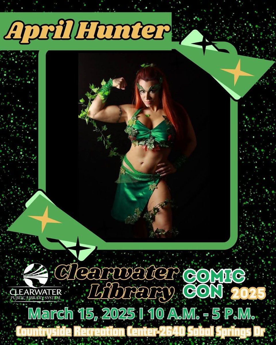 realaprilhunter's tweet photo. If you're in #TampaBay come see me! Here are three local appearances starting this weekend. #ClearwaterLibraryComicCon on the 15th (free event.) #SeventhSun in Dunedin on the 16th (Pub)
#GrappleCon in Lutz Florida on the 29th!
Hope to see you! ๐๐ค๐ผ
@AprilHunter https://t.co/VMYSospIuH
