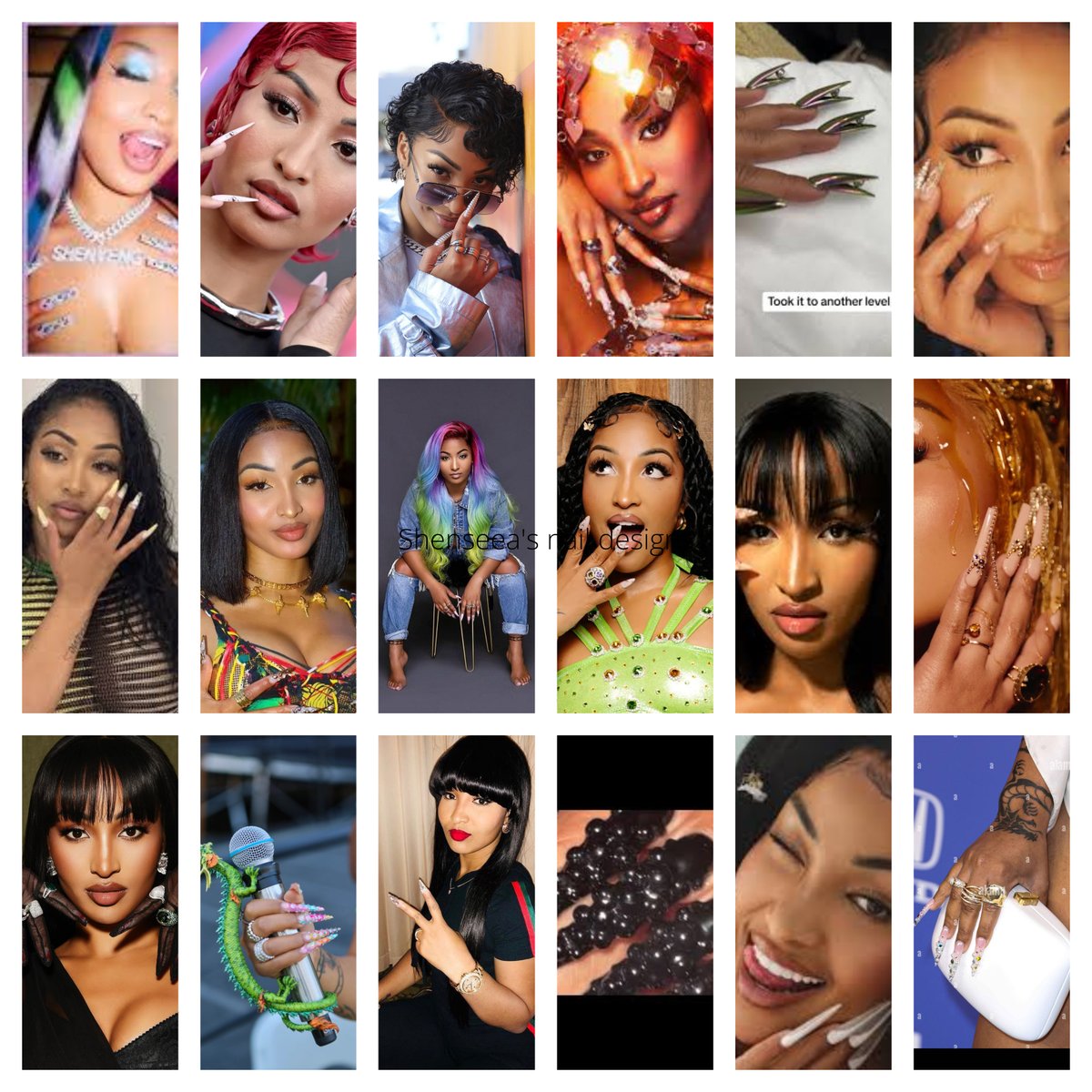 enchaiment's tweet photo. Out the box but not outrageous, Shenseea's nails' game impresses. Can we please get Shenseea promo codes for @TheManeChoice products &amp; hair challenges on SM with some ads in music videos? https://t.co/9tdIi6BO7J