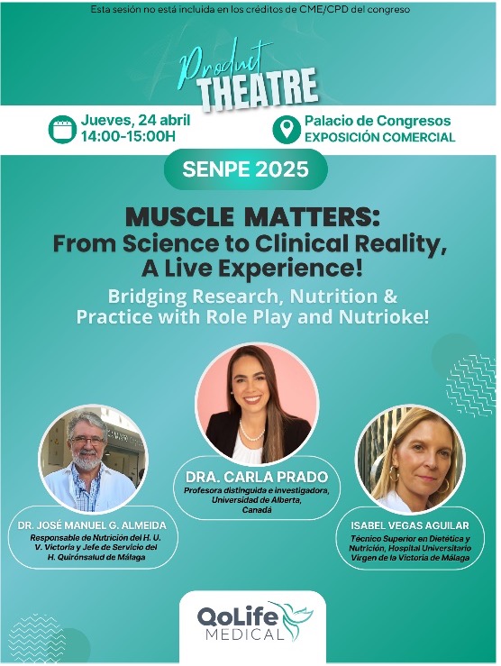 Cristina García (@crisgarciagarc) on Twitter photo 🎤 ¡No te lo pierdas #SENPE2025!🎶
📢 Muscle Matters – experiencia inmersiva de aprendizaje con #gamificación en nutrición clínica 💡
🗓 Jueves (24/3) 14:00h
📍 Exposición comercial
👩⚕️ <a href="/DrCarlaPrado/">Carla Prado, PhD, RD, FCAHS</a>
👨⚕️ <a href="/jgarciaalmeida/">JoseM Garcia Almeida</a>
🎤 Isabel Vegas
Role Play & Nutrioke
<a href="/QoLifeMedical/">QoLife Medical</a> 🎤 ¡No te lo pierdas #SENPE2025!🎶
📢 Muscle Matters – experiencia inmersiva de aprendizaje con #gamificación en nutrición clínica 💡
🗓 Jueves (24/3) 14:00h
📍 Exposición comercial
👩⚕️ <a href="/DrCarlaPrado/">Carla Prado, PhD, RD, FCAHS</a>
👨⚕️ <a href="/jgarciaalmeida/">JoseM Garcia Almeida</a>
🎤 Isabel Vegas
Role Play & Nutrioke
<a href="/QoLifeMedical/">QoLife Medical</a>