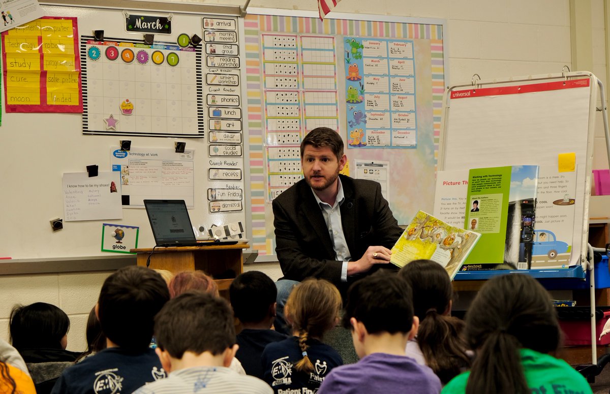 Last Friday, I had the privilege of joining first grade students at Daniels Run Elementary during Read Across America Week 2025.