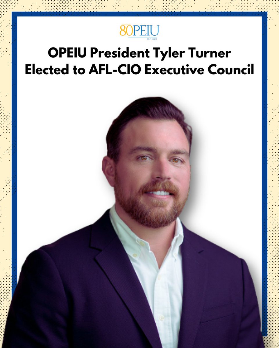 Congratulations to OPEIU President Tyler Turner on being elected to the <a href="/AFLCIO/">AFL-CIO ✊</a> Executive Council.
