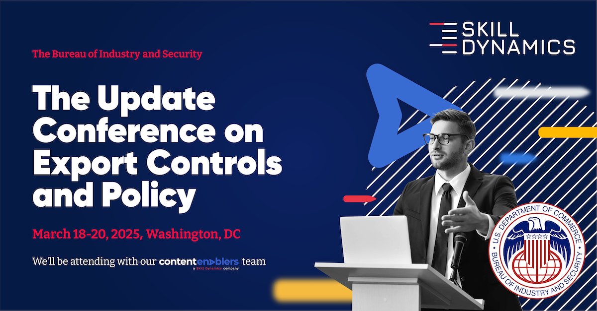 skill_dynamics's tweet image. 🚀 Skill Dynamics is Heading to the BIS Update Conference 2025! 🚀

📅 Date: March 18–20, 2025
📍 Location: Washington Hilton, Washington, D.C.
🗺️ Stand: 201

skilld.info/3XJT9OM

#SkillDynamics #ContentEnablers #BISUpdate #TradeCompliance #ExportControls #ComplianceTraining
