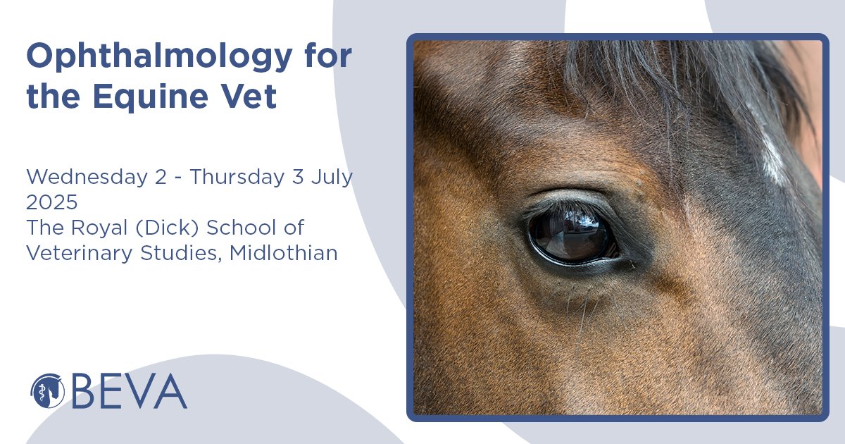 There are limited spaces available on our Ophthalmology for the Equine Vet - Lecture Day on Wednesday 2 July!

Come along to get advice on managing cases that don't respond as you'd like, book your place now - bit.ly/4bG3XTT