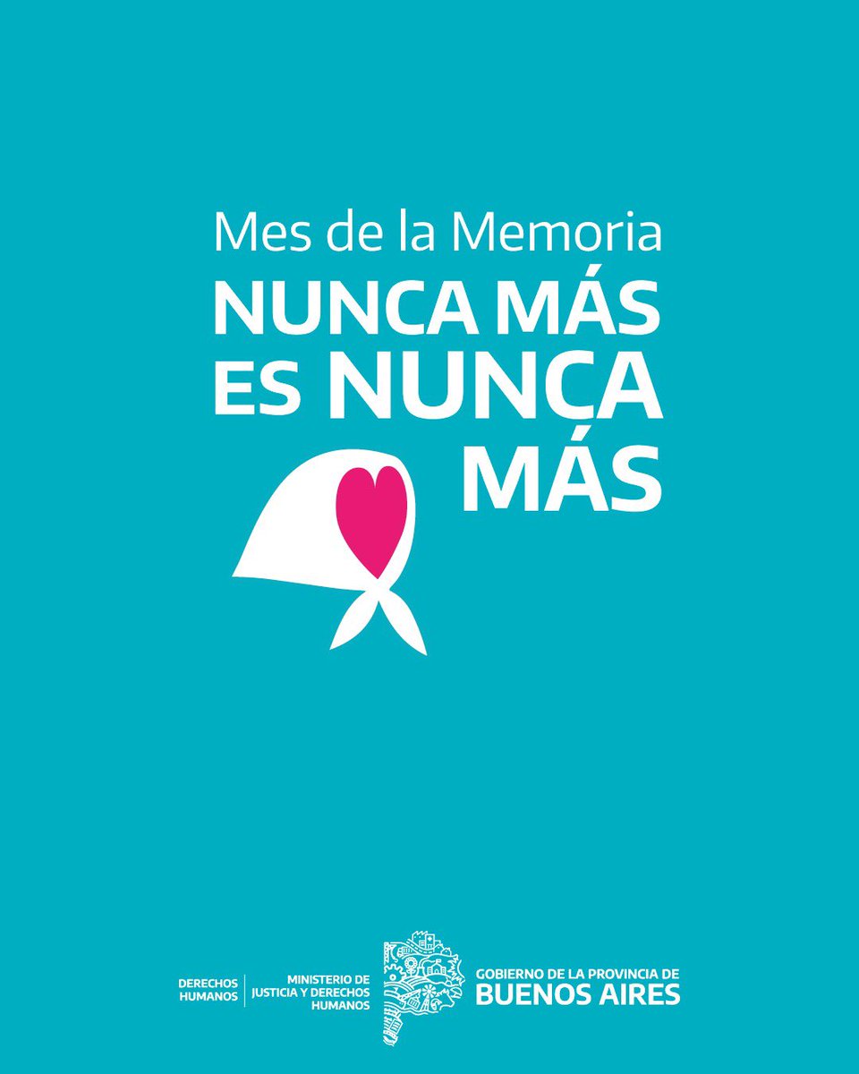 Se acerca un nuevo 24 de marzo y en las escuelas bonaerenses decimos: #NuncaMásEsNuncaMás 🤍
