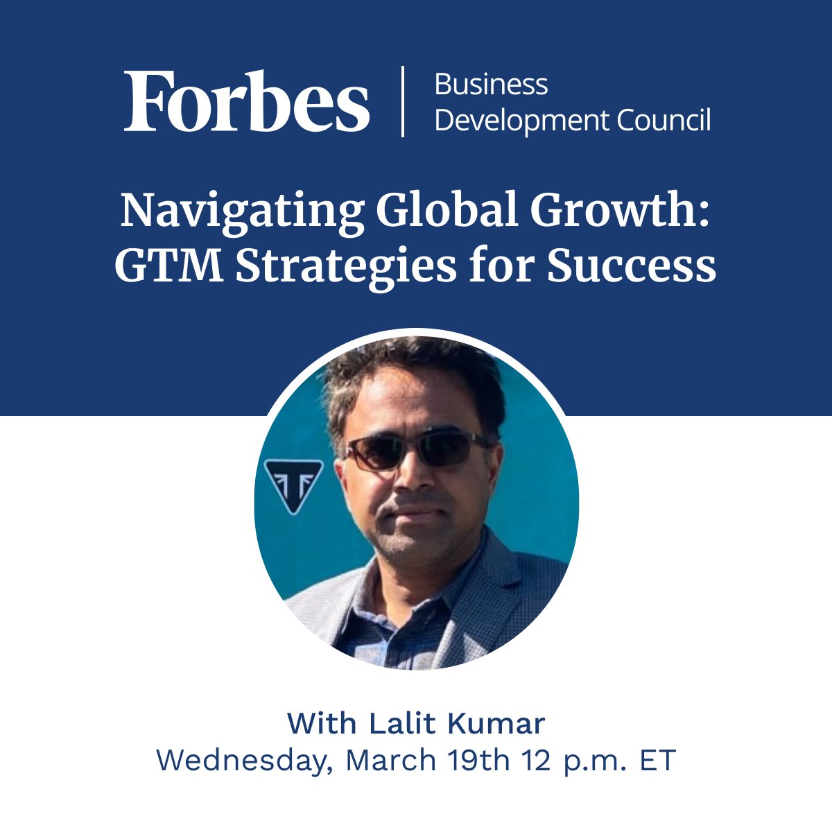 ForbesBizDev's tweet image. This panel – hosted by  Member Leader Gunjan Paliwal – will explore the key GTM (Go-to-Market) strategies required to successfully expand into global markets.

Wednesday March 19th at 12PM ET | hubs.li/Q03brXwX0

#GTMStrategy #BusinessGrowth #BusinessDevelopment