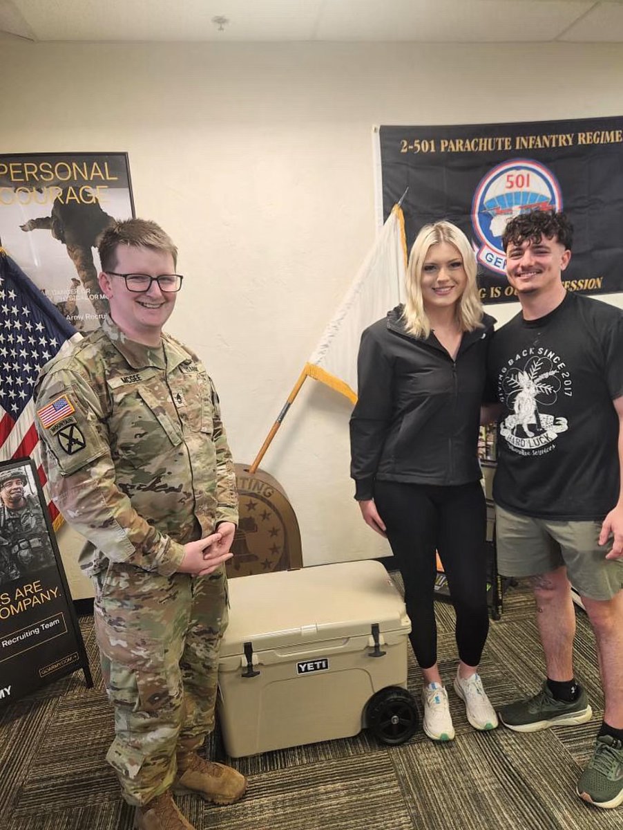 Christian is our lucky winner from the Yeti Cooler giveaway at the #okcbackwoodshuntingandfishingexpo. Congratulations and thanks for participating in the OKC Backwoods Expo / U.S. Army Register to Win giveaway.

@5threcruitingbrigade #GoArmyOKC #BeAllYouCanBe #okc