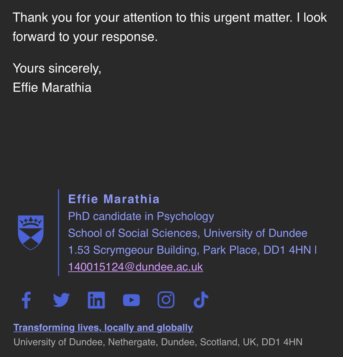 Effie Marathia (@effie_mar) on Twitter photo My letter to my local MSP regarding the proposed job cuts affecting around 20% of the current workforce at <a href="/dundeeuni/">University of Dundee</a> My letter to my local MSP regarding the proposed job cuts affecting around 20% of the current workforce at <a href="/dundeeuni/">University of Dundee</a>