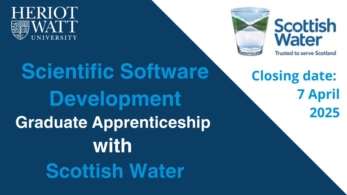 🆕 Software Development Graduate Apprenticeship 🆕
Fantastic new GA opportunity with .<a href="/scottish_water/">Scottish Water</a>!
📍 Edinburgh
💷 £23,840
🎓 BSc (Hons) Software Development
📅 Closing date = 7 April 

APPLY TODAY! > scottishwater.wd3.myworkdayjobs.com/en-US/External…

Please share!