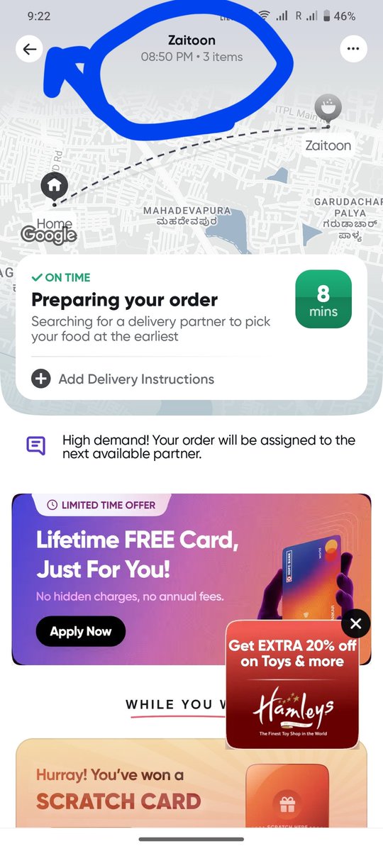 sreehari_sj21's tweet image. A delivery partner was assigned after 25 mins from the time of delivery. Now, from last 15 mins, the estimated time of delivery is 9 mins. No proper response from @Swiggy ... Pathetic service being a Swiggy one member

#Swiggy #poor_service