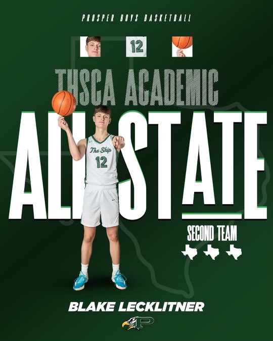 Prosper Basketball (@prosperhoops) on Twitter photo Congratulations to <a href="/BlakeLeck/">Blake Lecklitner</a> for being named to the THSCA Academic All-State 2nd Team! Congratulations to <a href="/BlakeLeck/">Blake Lecklitner</a> for being named to the THSCA Academic All-State 2nd Team!