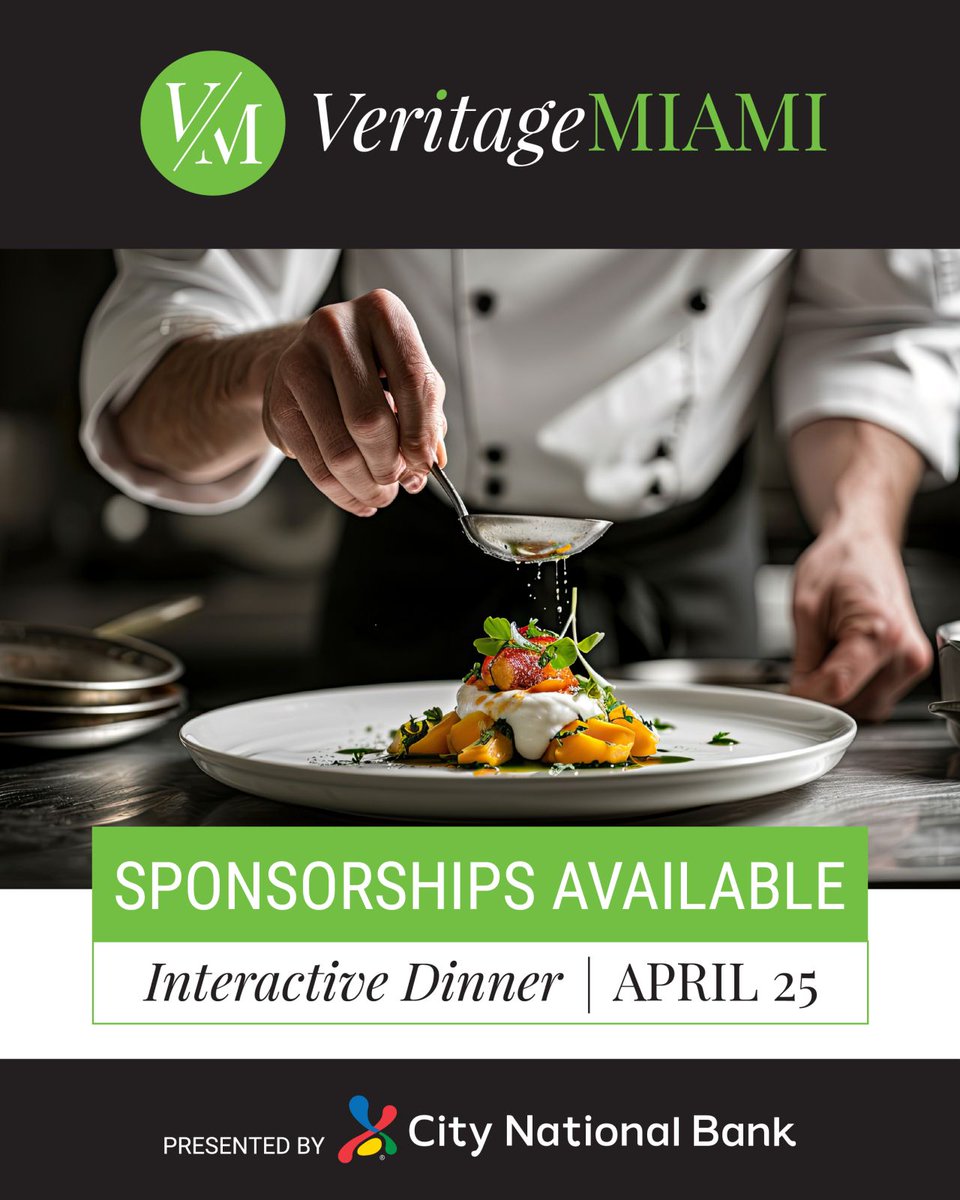 Join us at #VeritageMiami Interactive Dinner with celebrity chef <a href="/diegooka/">diego oka</a>!🍴🍷. Experience an unforgettable interactive cooking extravaganza while supporting United Way Miami’s mission to build a #StrongerMiami. Become a sponsor today!  bit.ly/41wJ3Db