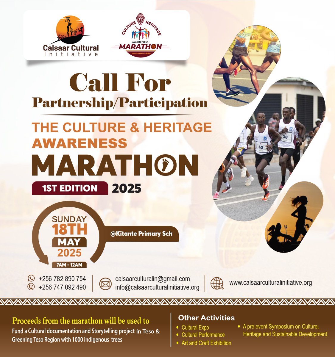 jeericknews's tweet photo. The Culture and Heritage Awareness Marathon 2025 is set to kick off.
The marathon aims to promote awareness and appreciation of Uganda's diverse cultural traditions and historical landmarks.
@Calsaarsafaris l @MTWAUganda l @ExploreUganda l @karothk256
#1stEdition l #Exploe https://t.co/ra2FCDsmVv